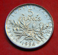 5  Francs Semeuse 1994 spl  Dauphin non circulée!