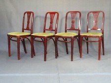 Lot de 4 chaises Art-déco par Thonet, N°A78, vers 1930
