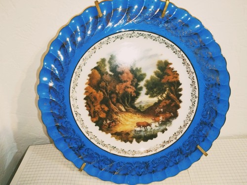 Assiette décorative bleu - , et