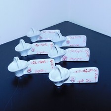 6 Marque place porte prénom en porcelaine pour table évènement