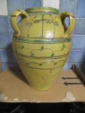 Grande jarre tunisienne Nabeul fin XIXème ht. 36cm.