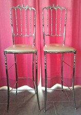 Chaises de bar GUILLAUME ALAN modèle STELLA (modèles Chrome; faites sur mesure).
