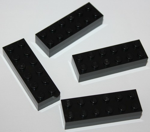 Lego black brick 2x6 ref - 4,