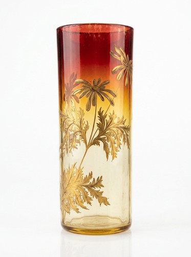 Vase verre soufflé dégradé