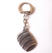 French vintage metal Keychain barrel LES CAVES DE LA TOUR EIFFEL Porte clé 