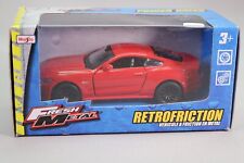 LL1740 MAISTO RETROFRICTION 21001 1/43 1:43 Ford Mustang GT 5.0 rouge