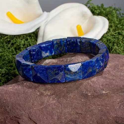 Bracelet perles lapis - de,