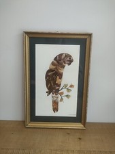 Ancien Cadre Deco Oiseau