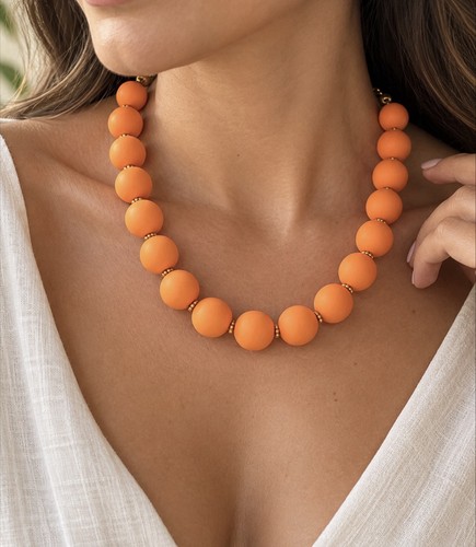 Collier perles grosses - perles,