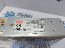 MEAN WELL T-60B Alimentation Électrique Entrée 100-240Vac 2A 50/60Hz Sortie +