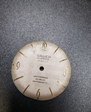 Vintage 1960's 1950's Gruen Cadran Or 17J Incabloc Imperméable Plaid Reconstruit