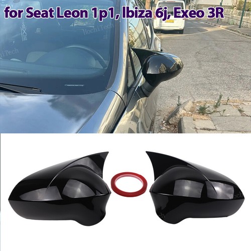 Black side mirror cover - 2x,
