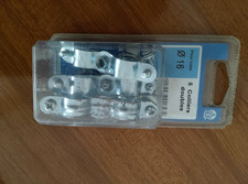 5X COLLIER DOUBLE DE FIXATION DE TUYAUX DE PLOMBERIE 16 EN METAL