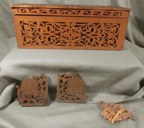 Ancien long coffret bois - coffret,