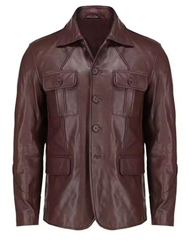 Veste cuir marron pour - cuir,