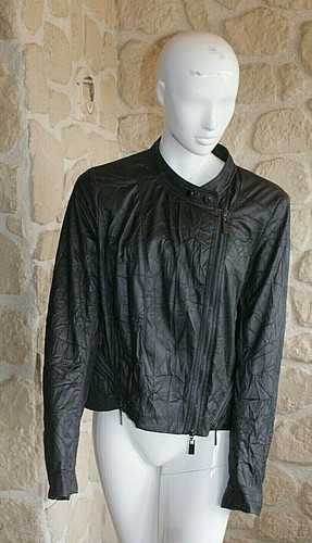 Veste grise faux cuir neuve