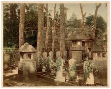 Kusakabe Kimbei, Japan, Tokyo, Tomb of 47 Ronin Sengakuji vintage albumen print
