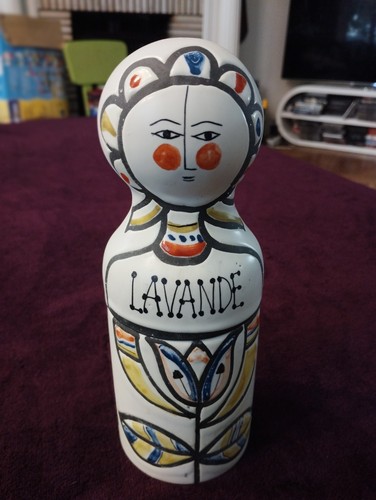 Pot lavande signé - lavande, roger
