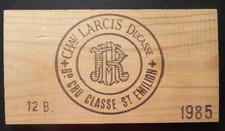 Estampe , façade de caisse vins château LARCIS DUCASSE 1985