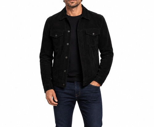Mens black suede leather - mens,