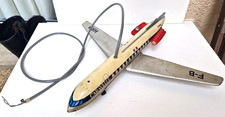 Avion Caravelle Mont-Blanc filoguidé jouet ancien en tôle époque Joustra