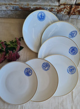 RARE 6 ANCIENNES ASSIETTES LIMOGES HAVILAND COLLECTION PFIZER CLIN CH FIELD