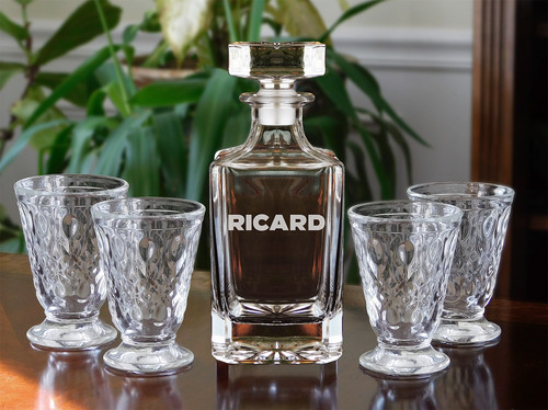 Ricard pastis etched - ricard, decanter