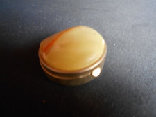 Boite  Pilulier en laiton avec couvercle Onyx