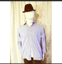 Bonobos Men's Blue And White Slim Fit Striped Shirt, Neck Size 15