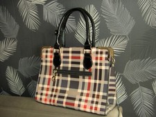 beau SAC à main vernis TARKAN noir et rouge femme - NEUF -