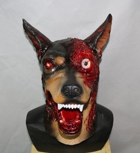 Zombie chien masque halloween - chien,