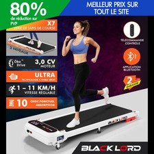 BLACK LORD Tapis de Course Électrique Tapis de Marche Incliné Amortisseurs Gym