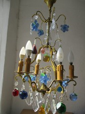 Lustre Cristal et Murano 6 feux