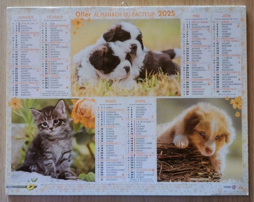 Calendrier poste 2025 - la,