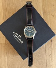 ALPINA 1883 Geneve Watch-Startimer Pilot Auto AntiShock Sys 41MM Leather Strap