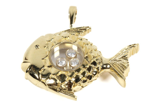 Pendentif poisson vintage
