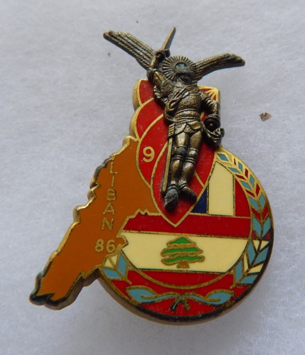 Insigne 9ème rcp liban - insigne, 1986