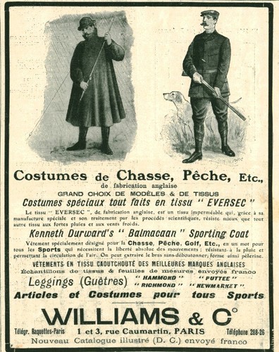 Publicité ancienne costumes