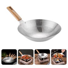  Wok wok en acier inoxydable poêle à frire à la maison Pot de cuisson à la