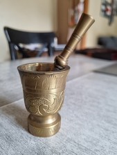 mortier en bronze laiton hauteur 6 cm occasion