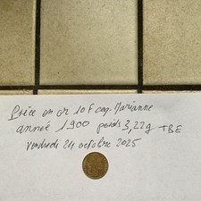 Pièce En Or 10 Francs CoQ Marianne 1900