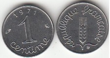 France Monnaie 1 Centime épis