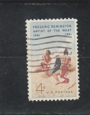 L6415 ETATS UNIS TIMBRE N° Y&T 718 de 1961 " Frédéric Remington " Oblitéré