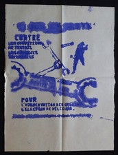 Affiche mai 68 TUDOR EN GREVE CONTRE LES CADENCES INFERNALES 66x86cm 054