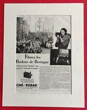 Publicité de presse 1931 CINE KODAK les Pardons en Bretagne EXPO COLONIALE Paris