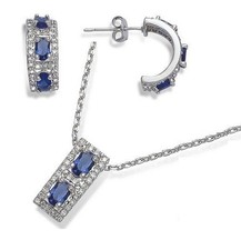 Dolly-Bijoux Parure Rhodié