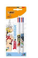 BIC Asterix Blister 2 Stylo bille 4 couleurs Astérix & Obélix, Collector, Neufs