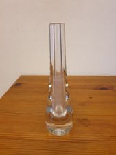 Vase soliflore en cristal Val Saint Lambert signé 6x20 cm