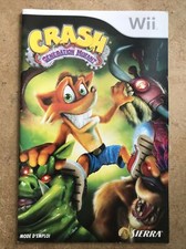 Notice Livret Mode D’emploi Du Jeu Nintendo Wii Pal FRA Crash Generation Mutant