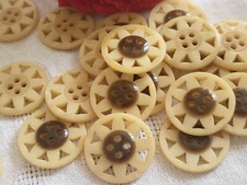 Lot 10 boutons bicolore